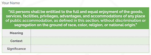 Sphere Civil Rights Class Quote Table 1